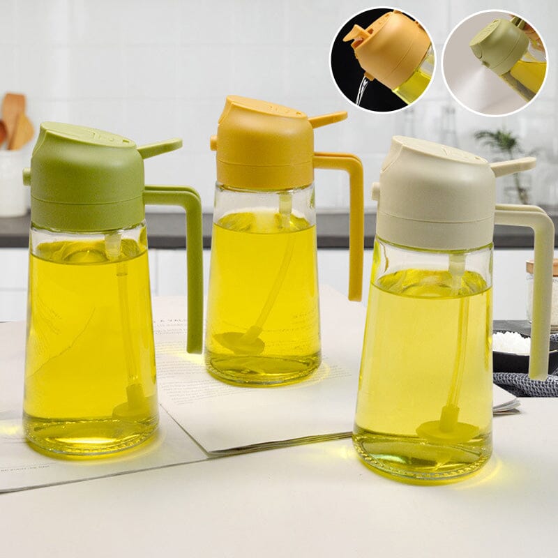 2-in-1 Glass Oil Sprayer and Dispenser（470ml）