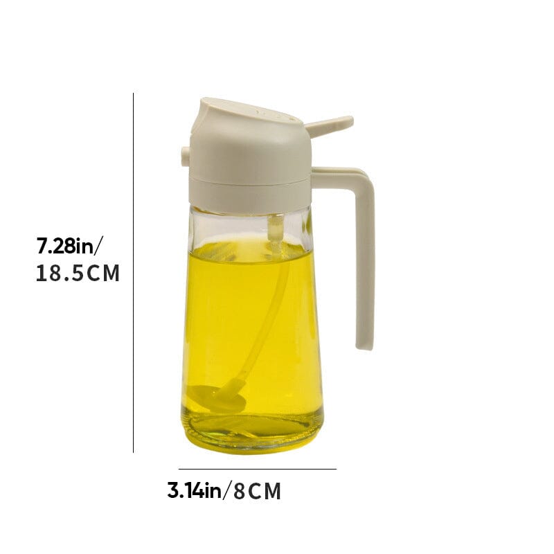2-in-1 Glass Oil Sprayer and Dispenser（470ml）
