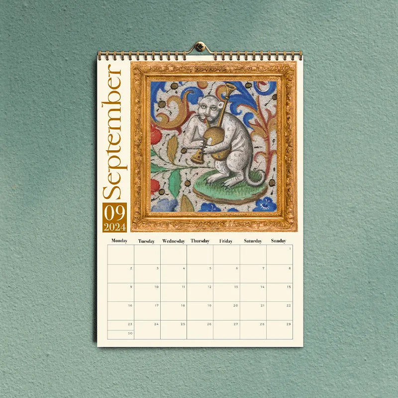 Weird Medieval Cats Calendar 2024