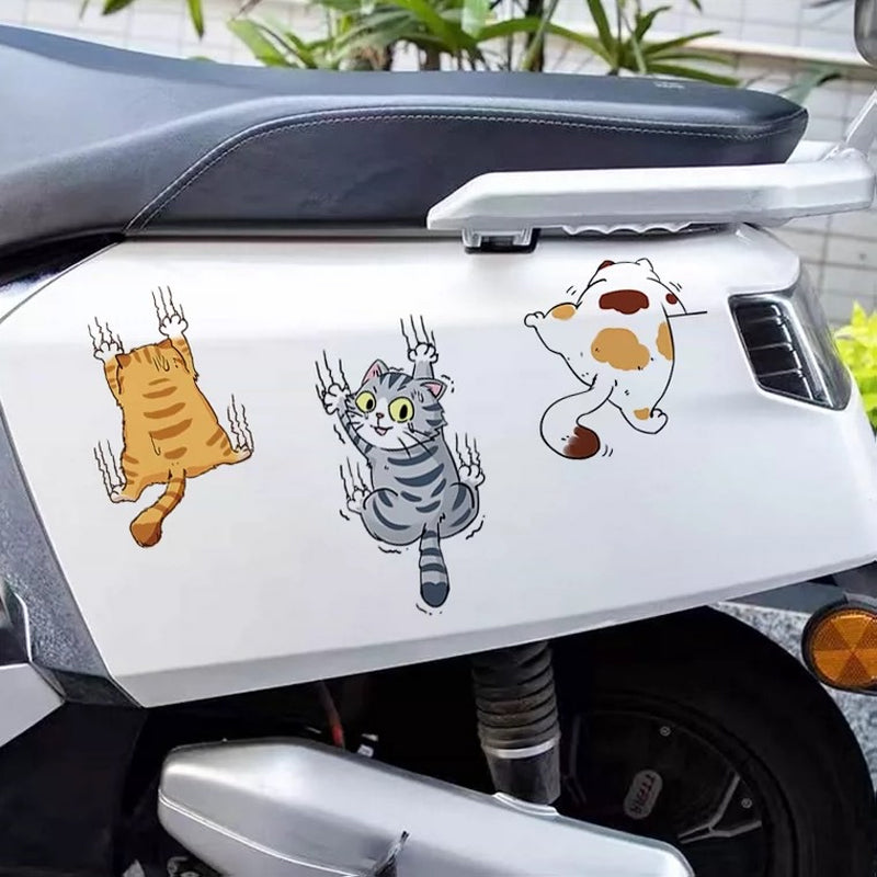 Cute Cat Cartoon Decal Car Stickers(Set of 3pcs)