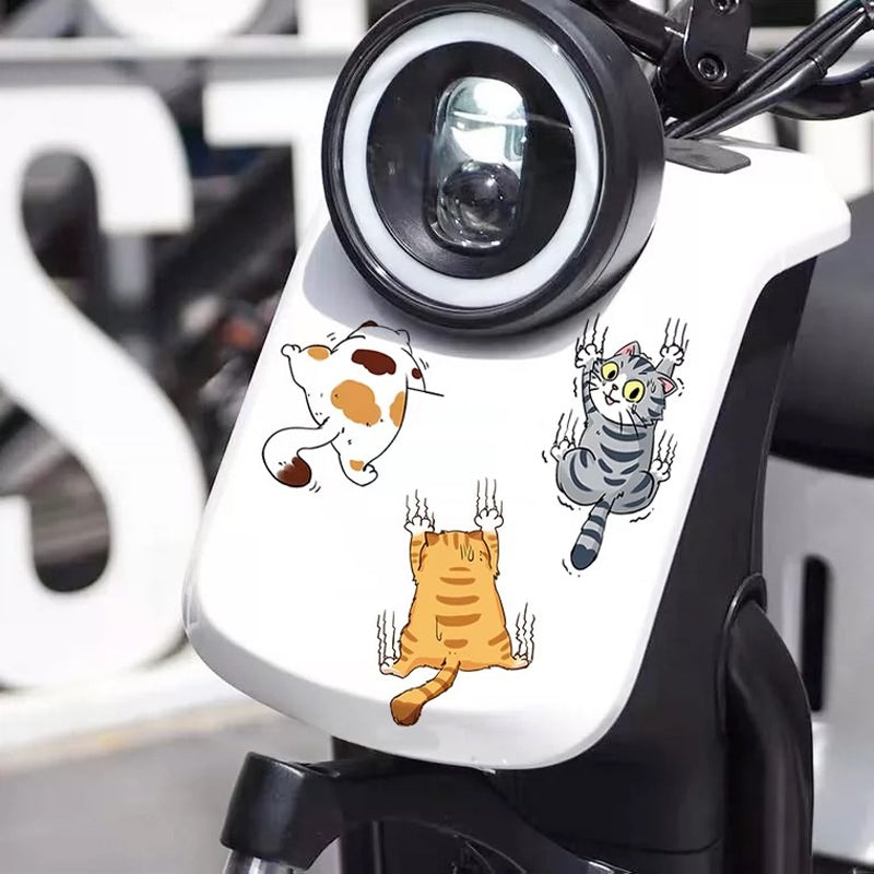 Cute Cat Cartoon Decal Car Stickers(Set of 3pcs)