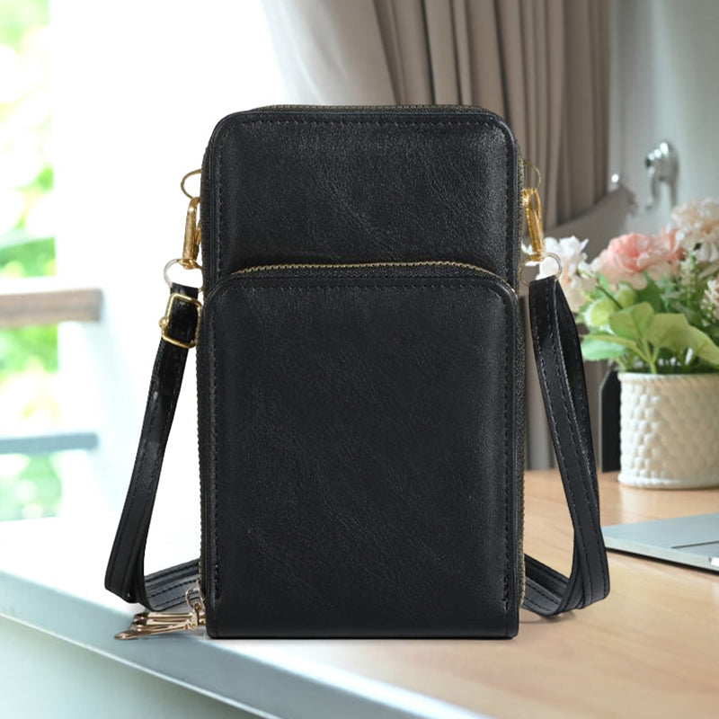 Three-layer Zipper Multifunctional Mobile Phone Bag