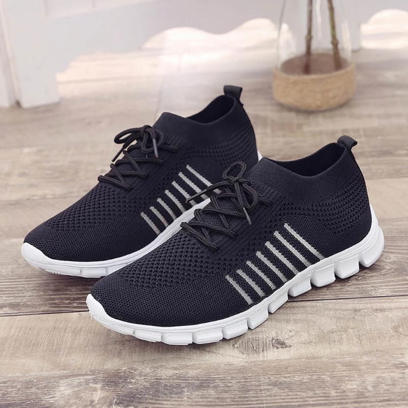 Women Walking Mesh Lace Up Casual Breathable Sneakers